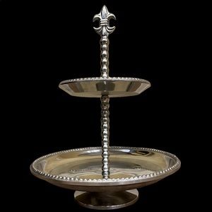 IHI India Aluminum Tiered Serving Tray